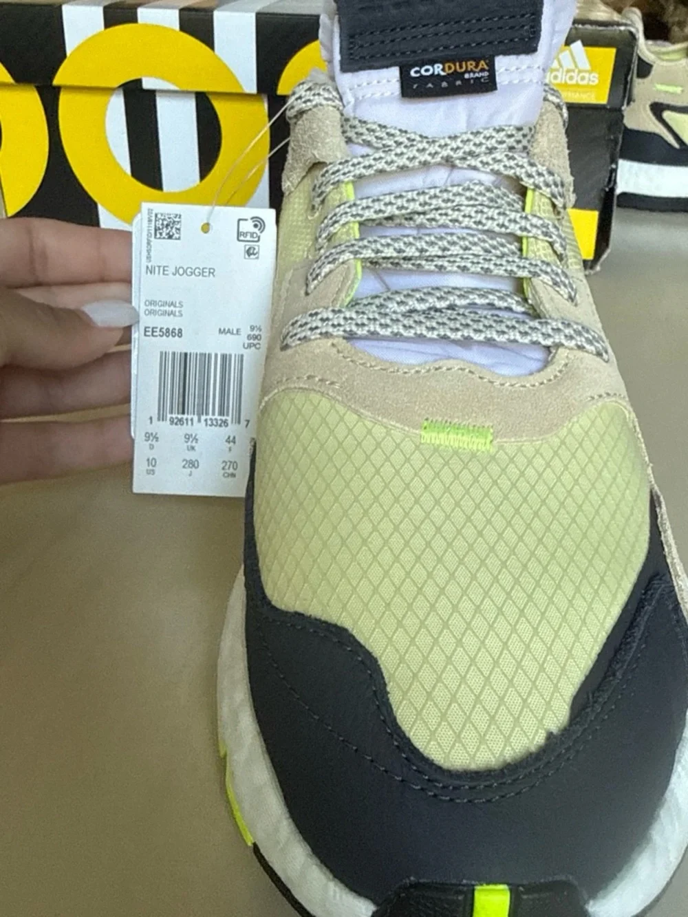 adidas Nite Jogger Men's Sneakers in Light Green, Black, Beige